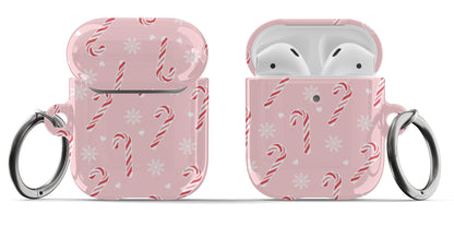 Peppermint Snowflakes AirPods Case