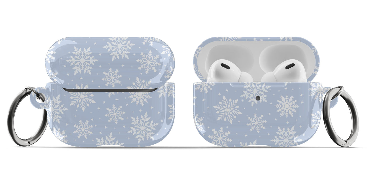 Blue Snowflakes AirPods Case