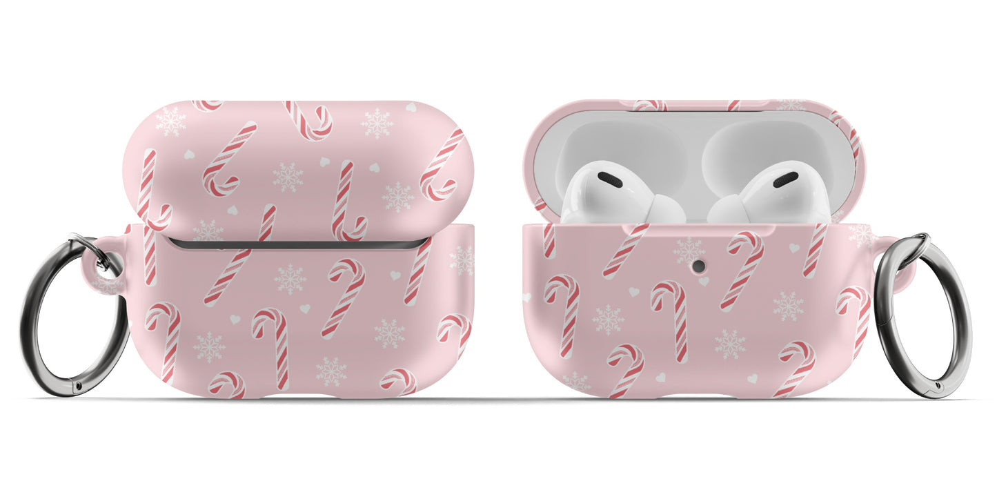 Peppermint Snowflakes AirPods Case