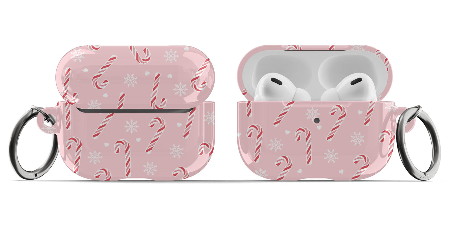 Peppermint Snowflakes AirPods Case