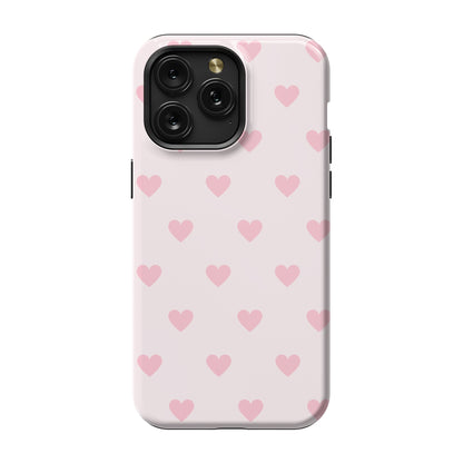 Light Pink Hearts iPhone Case