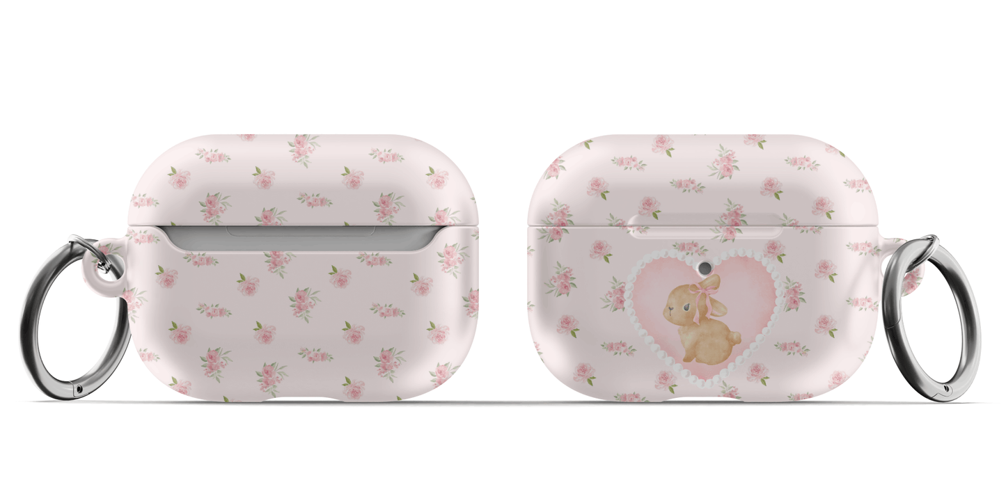 Rosy Bunny AirPods Case