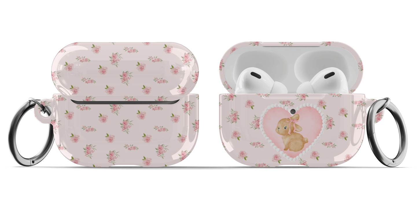 Rosy Bunny AirPods Case