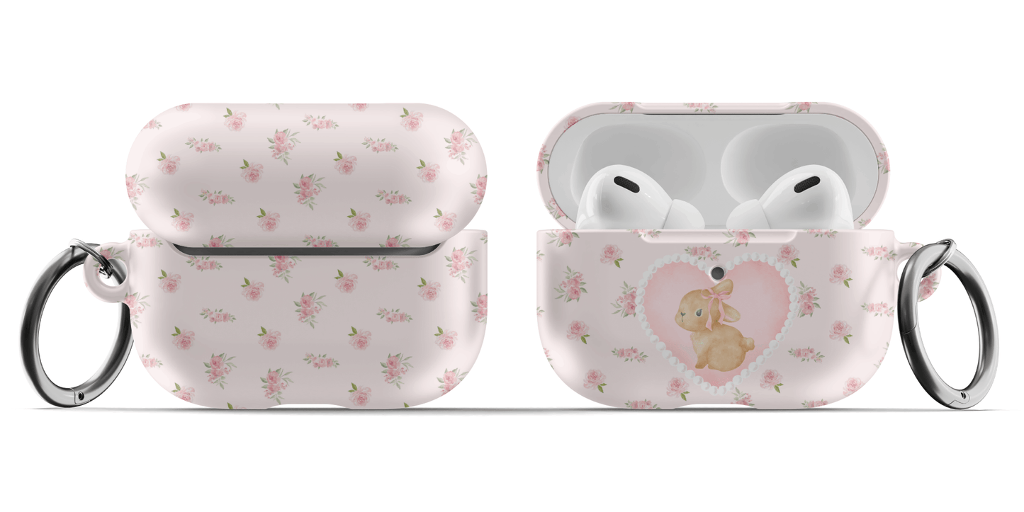 Rosy Bunny AirPods Case