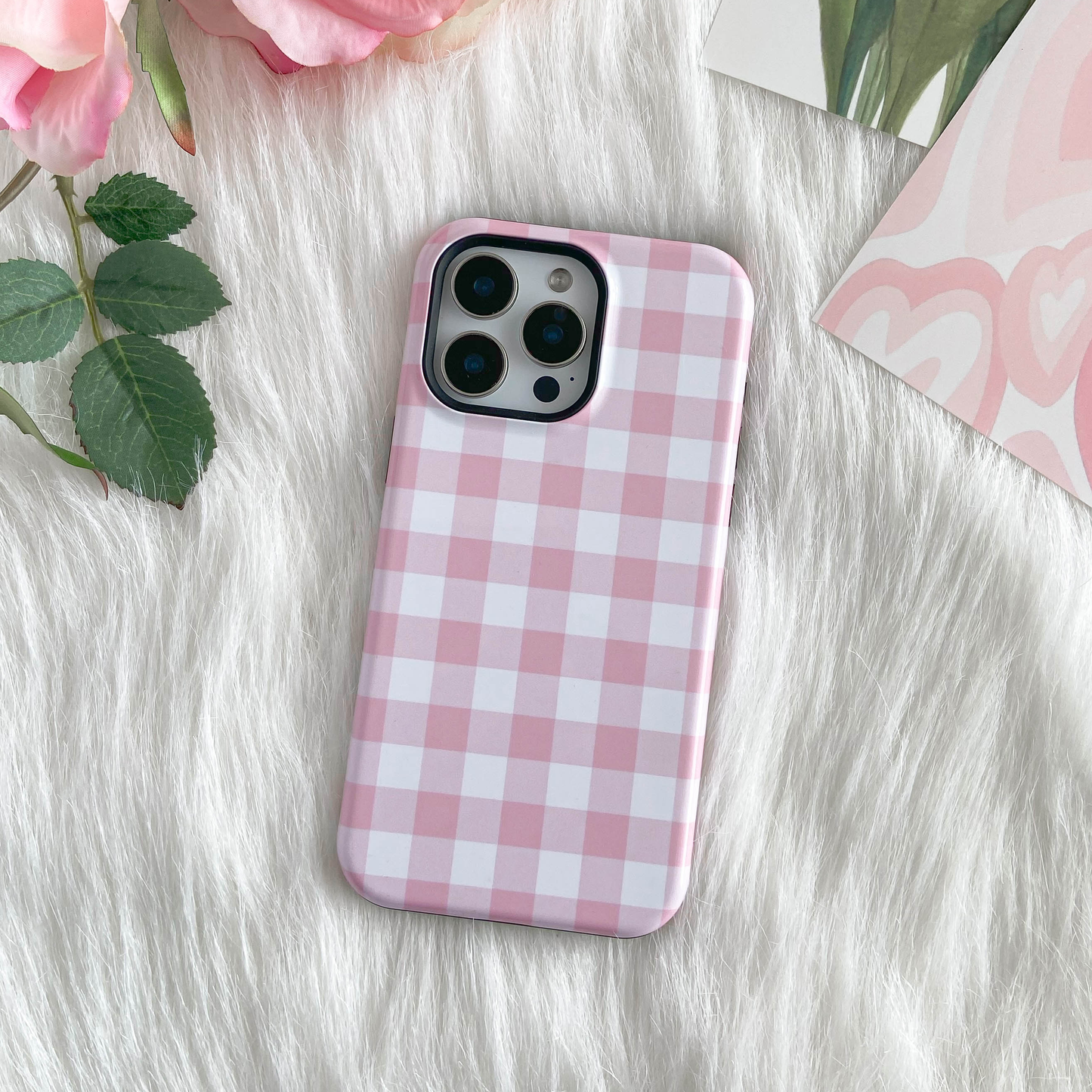 Pink Gingham iPhone Case