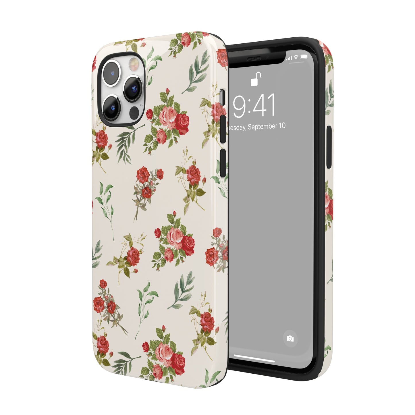 Red Vintage Roses iPhone Case