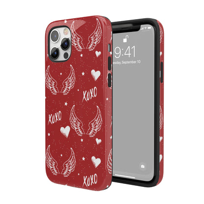 Y2K Red Angel Wings iPhone Case