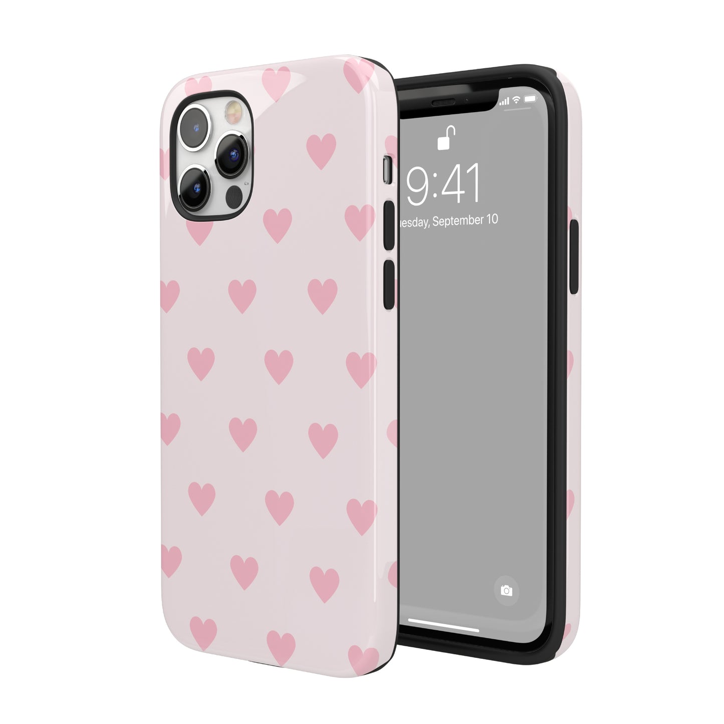 Light Pink Hearts iPhone Case