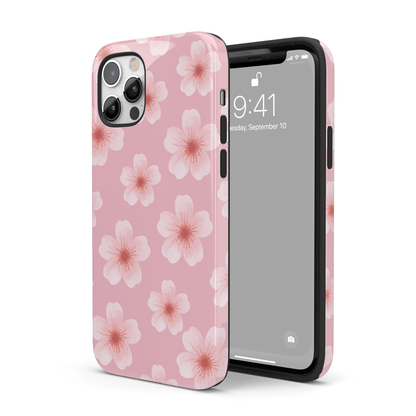 Pink Cherry Blossoms iPhone Case