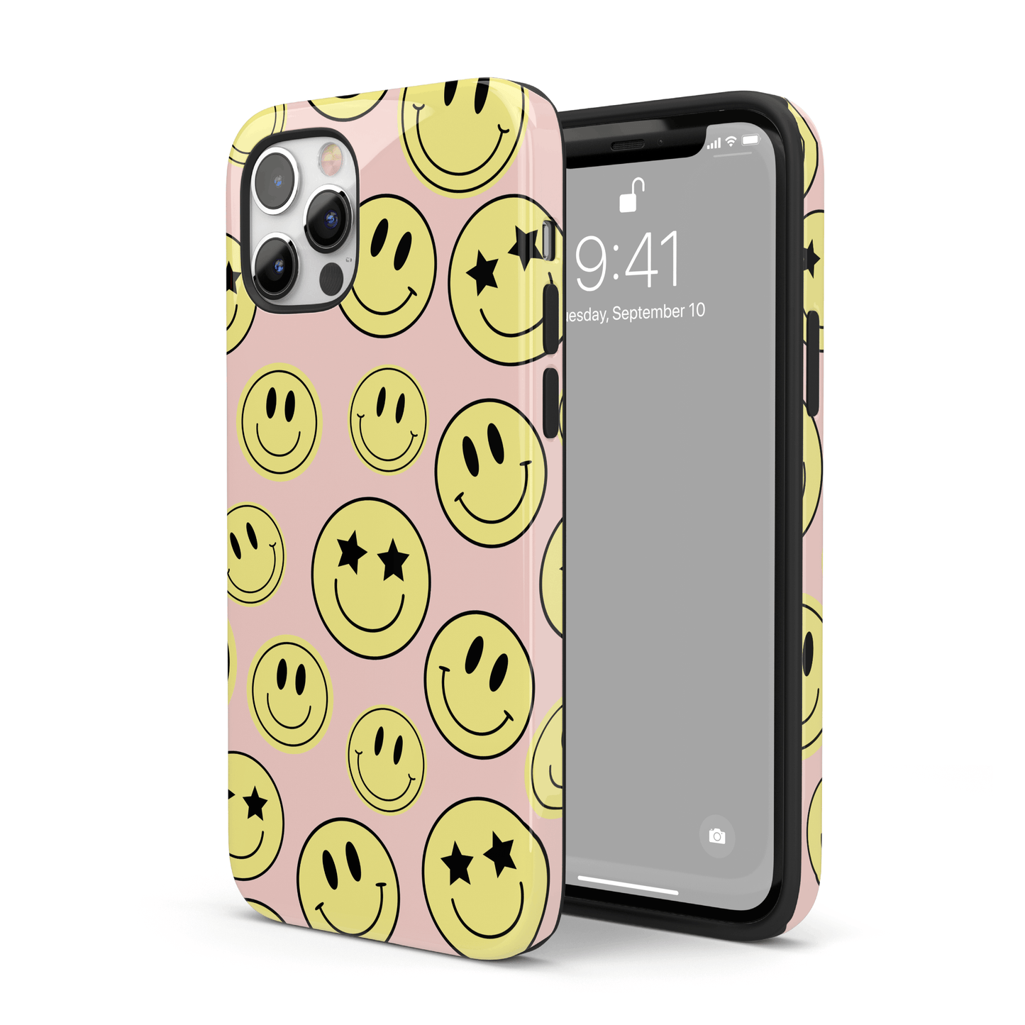 Pink Smiley Faces iPhone Case