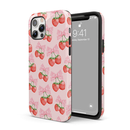 Strawberry Bows iPhone Case