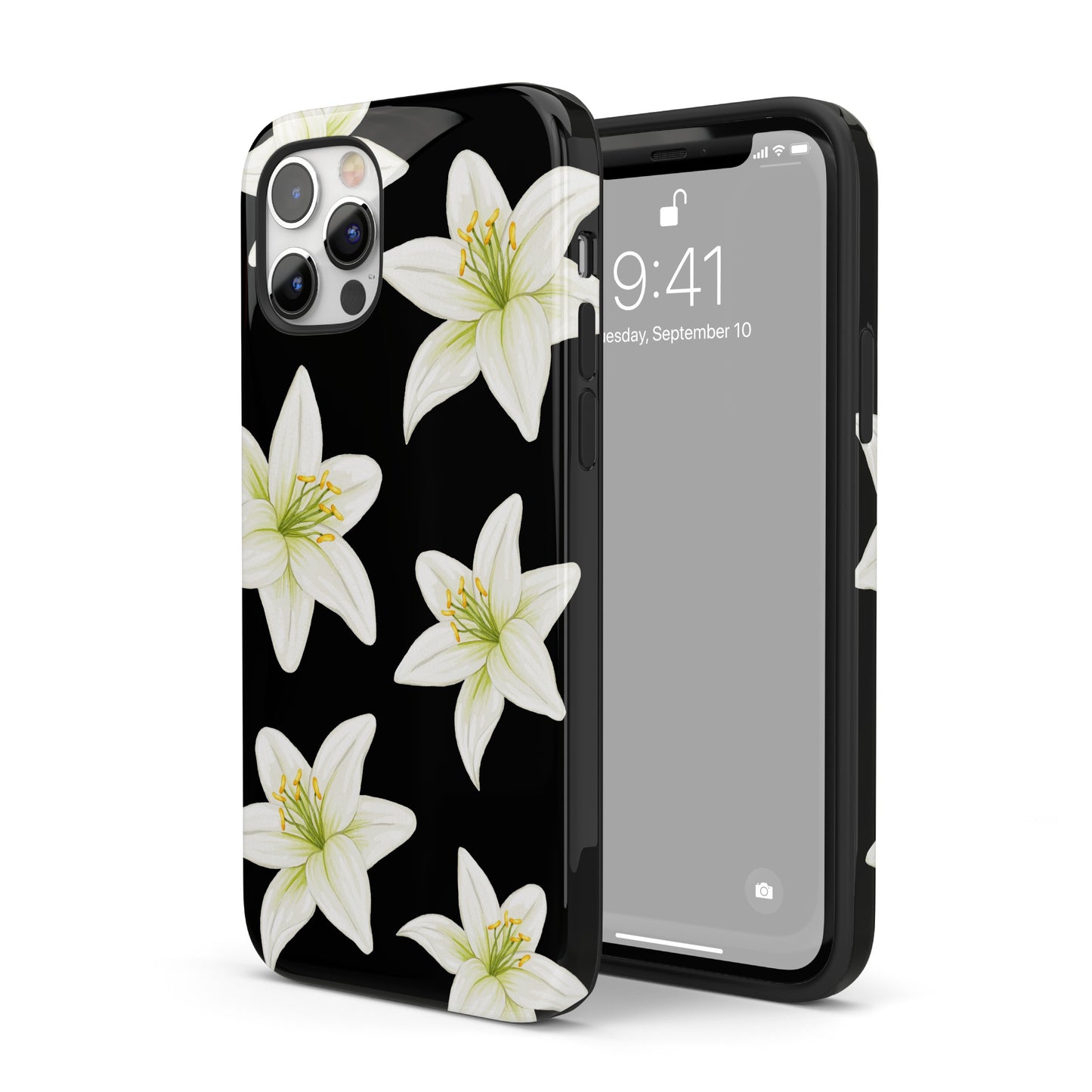 Black Tiger Lily iPhone Case