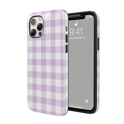 Purple Gingham iPhone Case