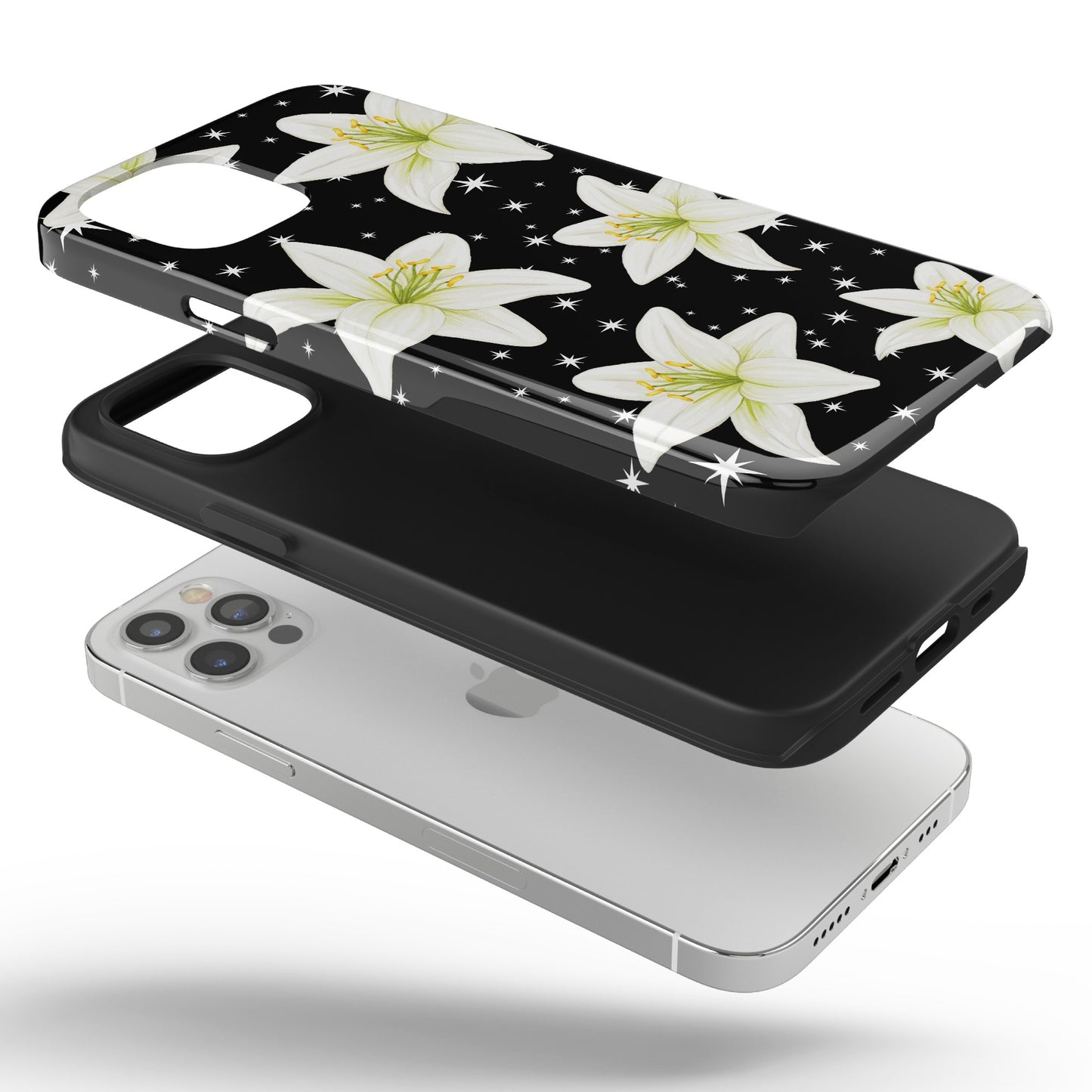 Tiger Lilies & Stars iPhone Case