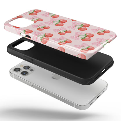 Strawberry Bows iPhone Case