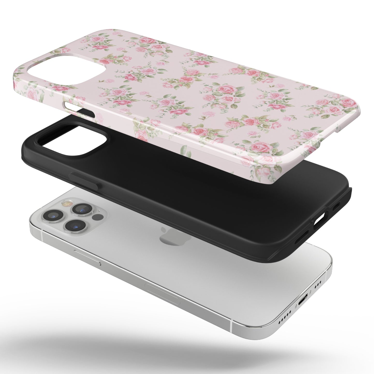 Pink Vintage Roses iPhone Case