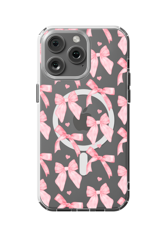 Flirty Bows MagSafe Clear iPhone Case