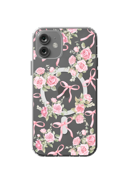 Bows & Roses MagSafe Clear iPhone Case