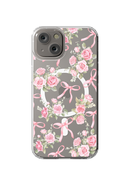 Bows & Roses MagSafe Clear iPhone Case