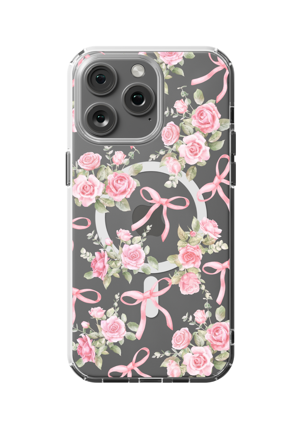 Bows & Roses MagSafe Clear iPhone Case