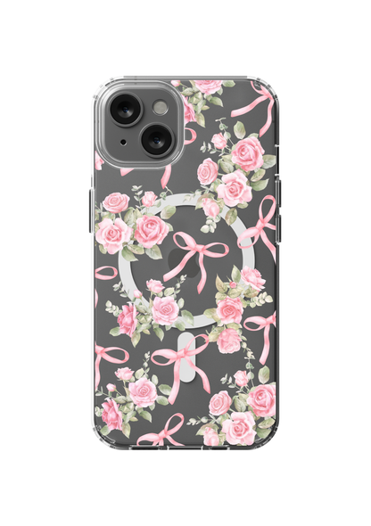 Bows & Roses MagSafe Clear iPhone Case