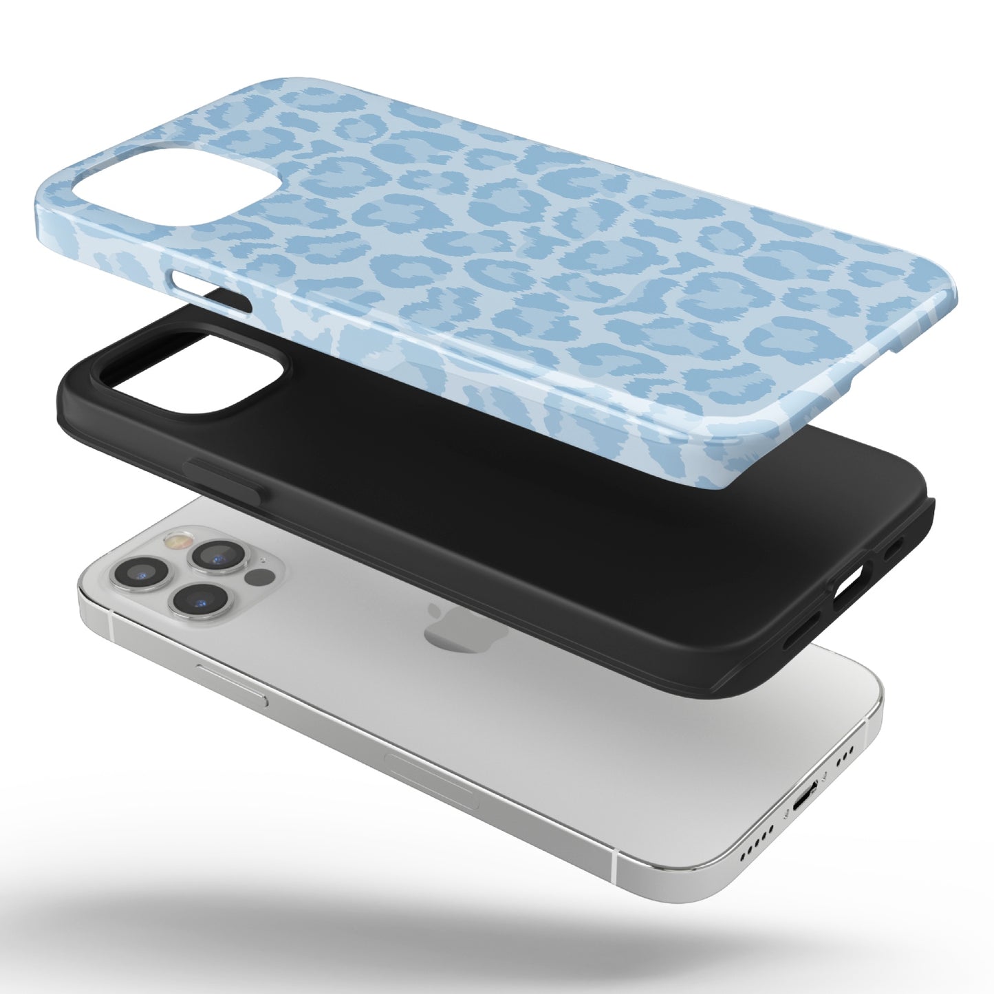 Blue Leopard iPhone Case