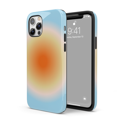 Orange & Blue Aura iPhone Case