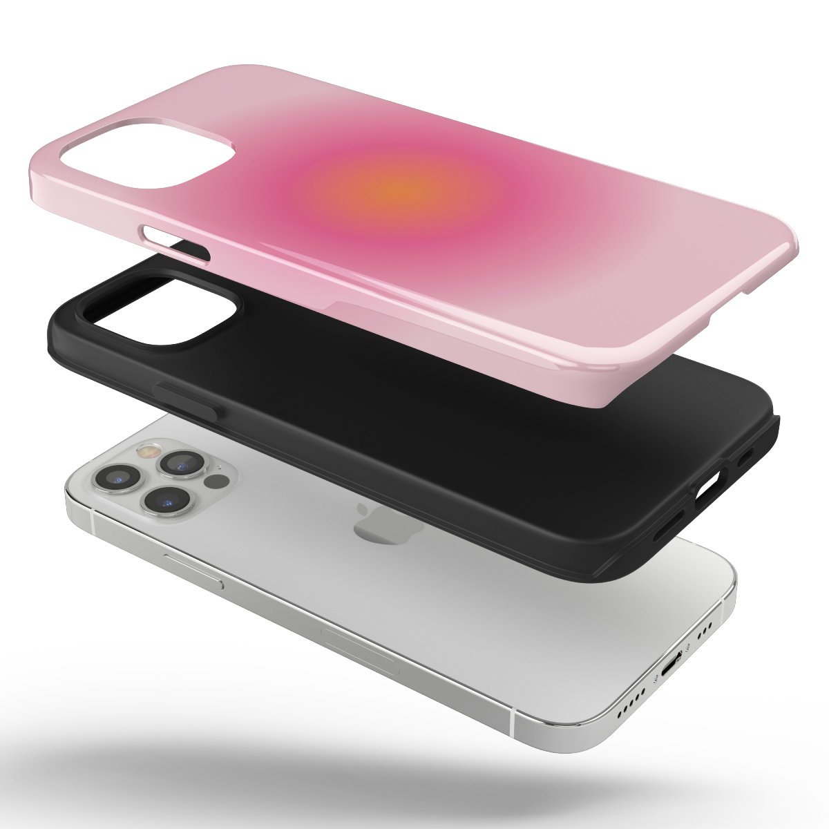 Pink Aura iPhone Case