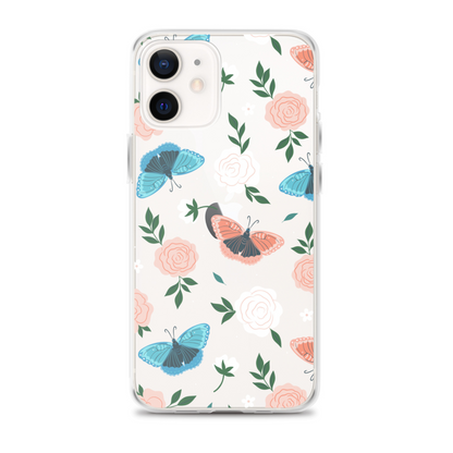 White Blossom Clear iPhone Case