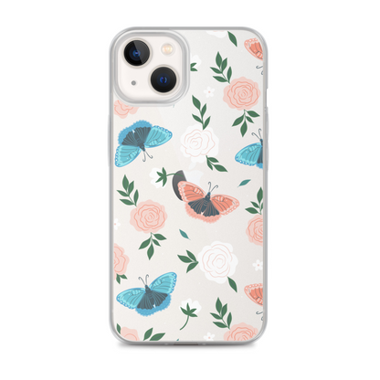 White Blossom Clear iPhone Case
