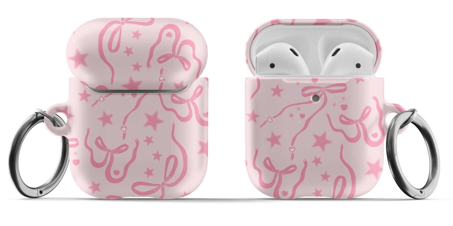 Pink Cosmic Bows AirPods Case