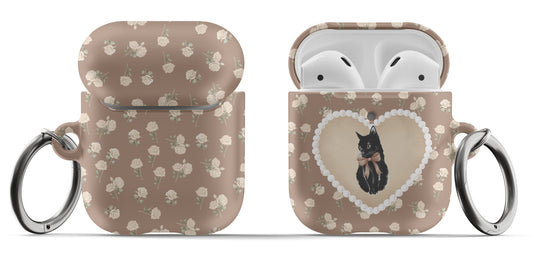 Brown Féline Roses AirPods Case