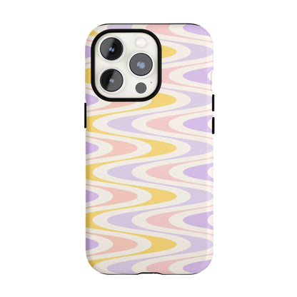 Pastel Retro Wavy iPhone Case