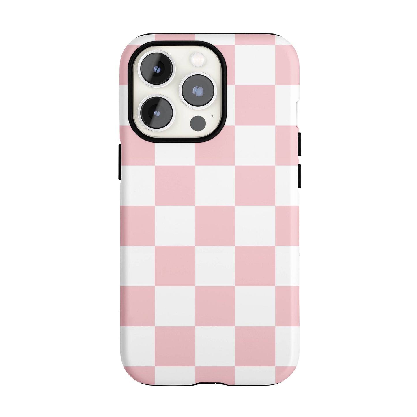 Pastel Pink Checkered iPhone Case