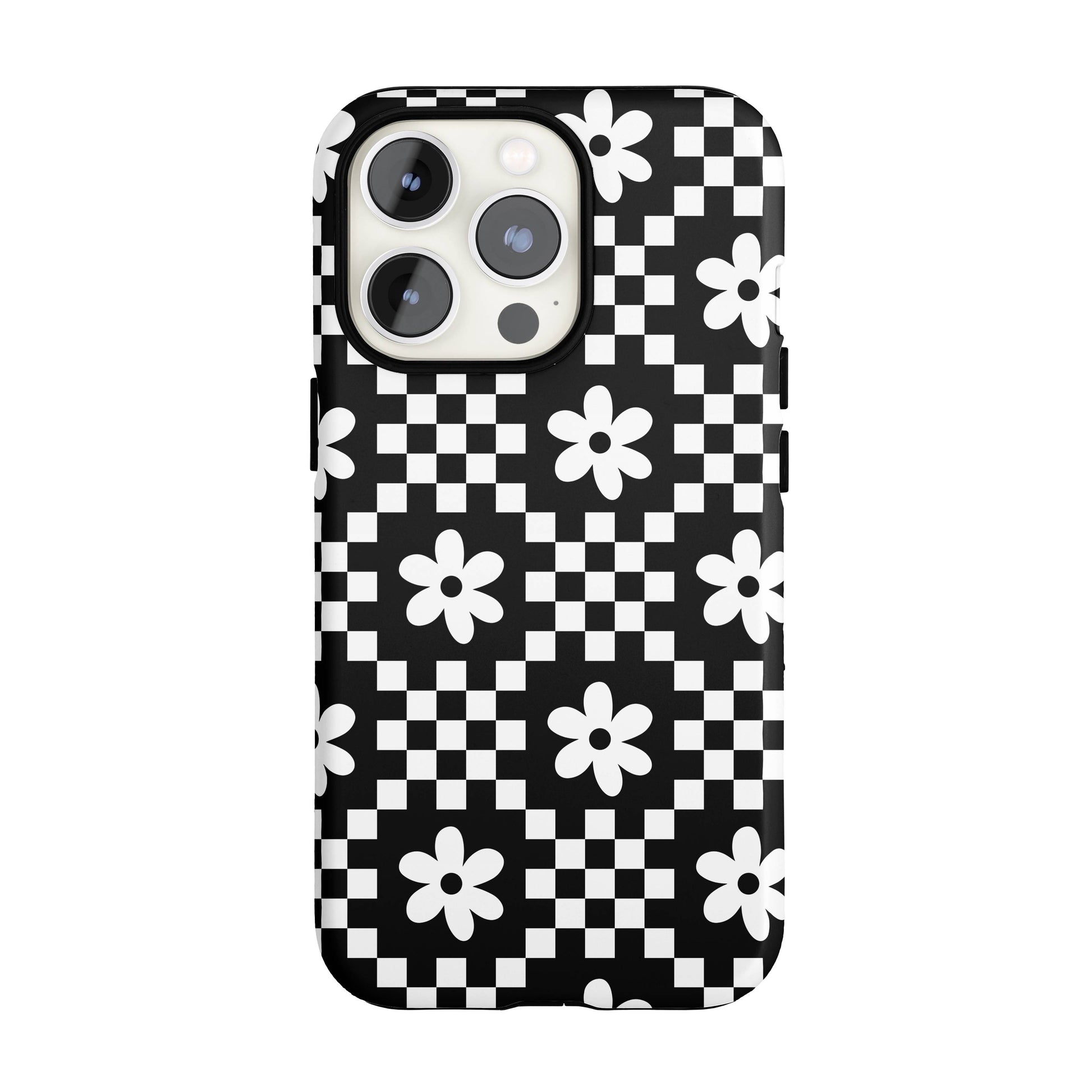 Checkerboard Daisy iPhone Case