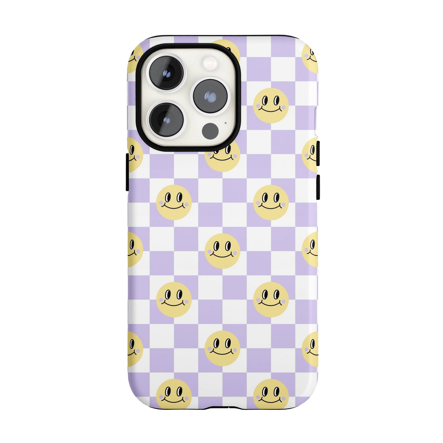 Checkered Smiley Faces iPhone Case