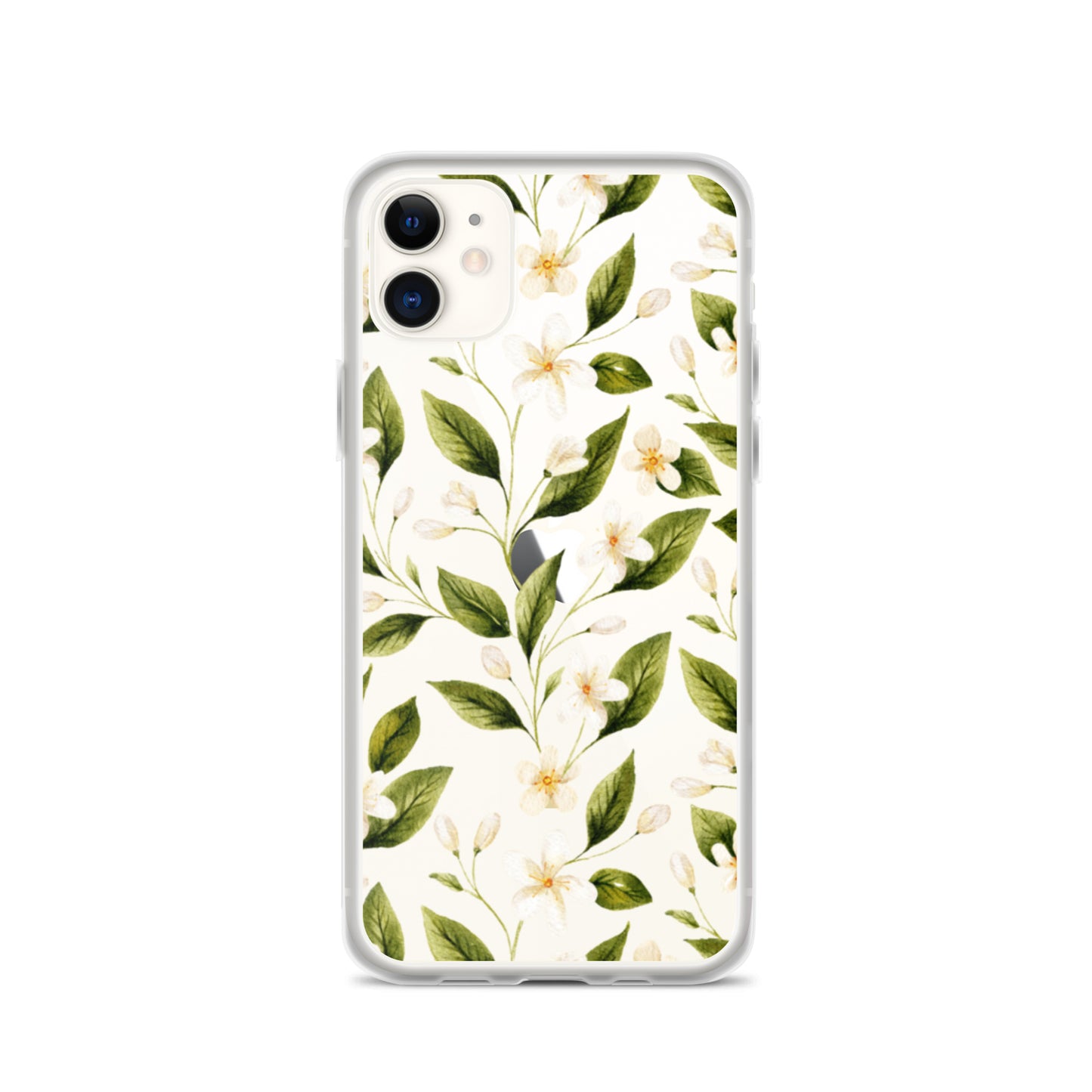 White Floral Clear iPhone Case iPhone 11