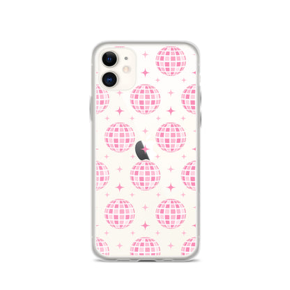 Pink Disco Clear iPhone Case iPhone 11