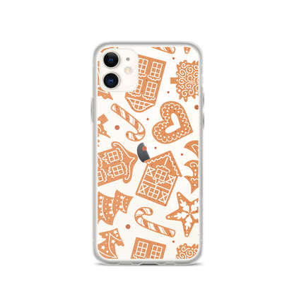 Gingerbread Clear iPhone Case iPhone 11