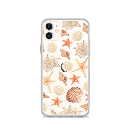 Sunset Shells Clear iPhone Case