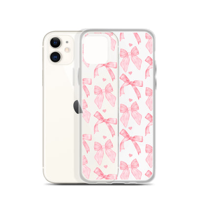 Flirty Bows Clear iPhone Case