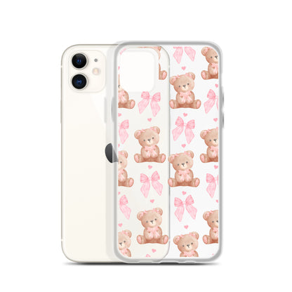 Bows & Bears Clear iPhone Case