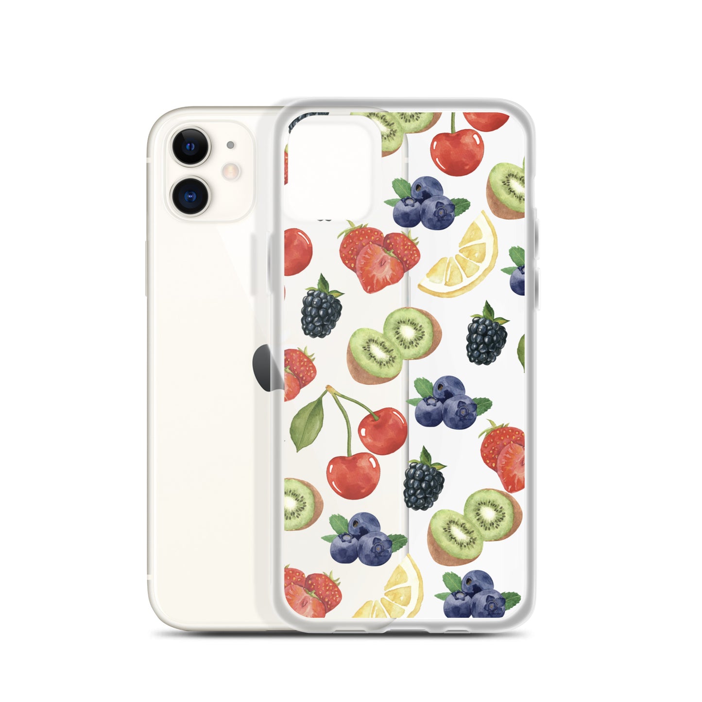 Summer Berries Clear iPhone Case