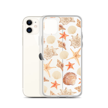 Sunset Shells Clear iPhone Case