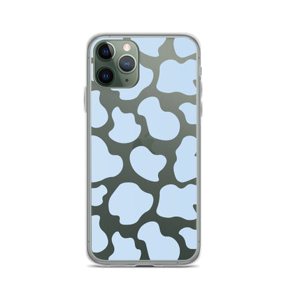Blue Cow Clear iPhone Case iPhone 11 Pro