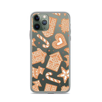 Gingerbread Clear iPhone Case iPhone 11 Pro