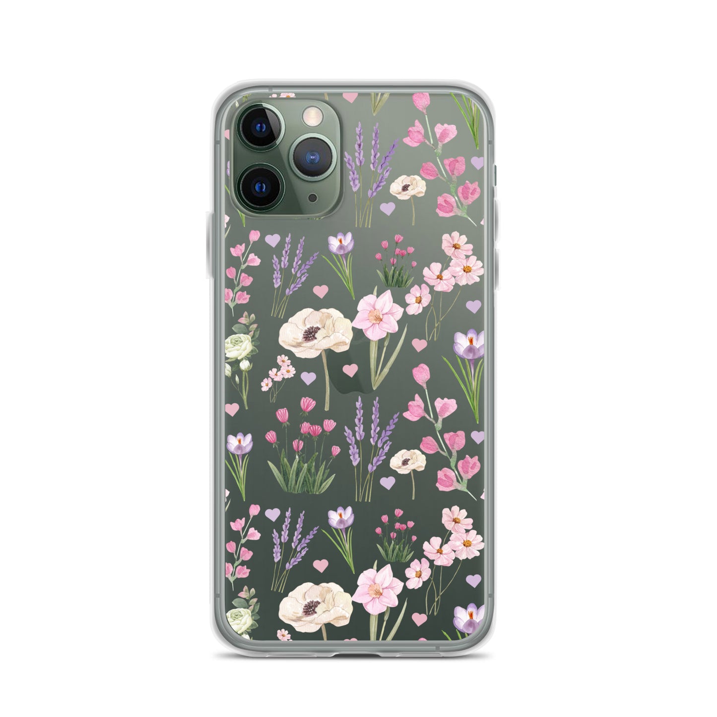 Purple Garden Clear iPhone Case