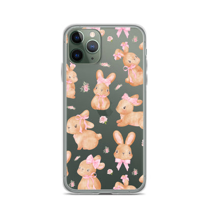 Coquette Bunny Clear iPhone Case