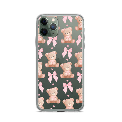 Bows & Bears Clear iPhone Case