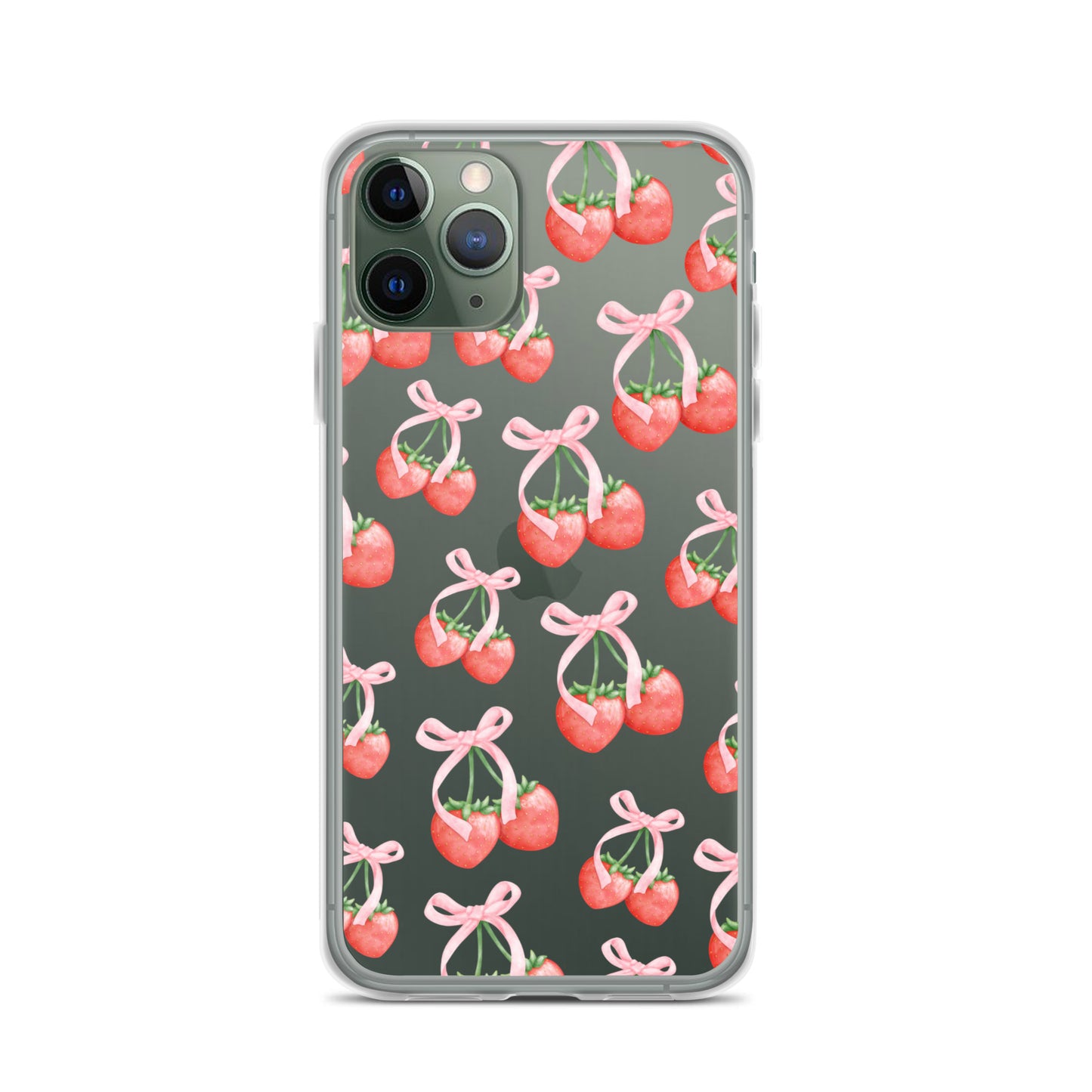 Sweet Strawberries Clear iPhone Case